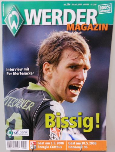 Werder Magazin Bremen Doppelausgabe Cottbus + Hannover 03.05.2008 (0016)