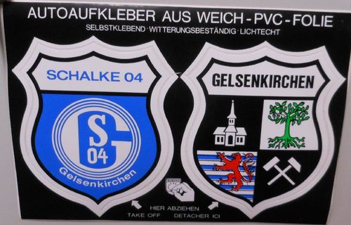 FC Schalke 04 Aufkleber Signet Verein Stadtwappen Gelsenkirchen Postkarte