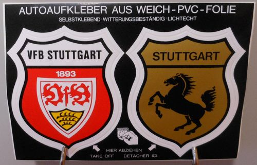 VfB Stuttgart Aufkleber Altes Signet VfB 1893 Verein Stadtwappen Postkarte