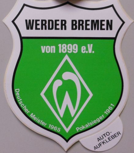 Werder Bremen von 1899 e.V. Aufkleber Auto Signet Verein 12x9,5 cm Lichtecht