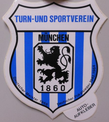 TSV 1860 München Aufkleber Auto Signet Verein 12x9,5 cm Lichtecht
