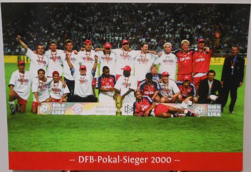 FC Bayern München DFB Pokal Sieger 2000 Fan Card 21x15 cm Fan Sammler (BC0017)